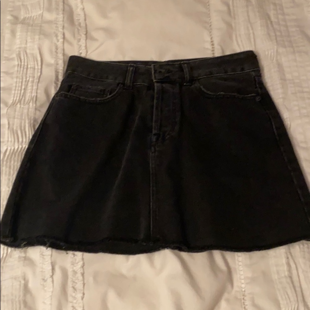 Black Denim Skirt